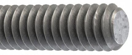 Fully Threaded Stud: 1/2"-13 Thread Size, Steel, Grade B7, Plain, 3 in Overall Lg, 4 PK