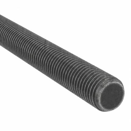 Fully Threaded Stud: 1/2"-13 Thread Size, Steel, Grade B7, Black Oxide, 7 in Overall Lg, 4 PK