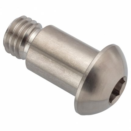 Architectural Sex Bolt: 5/8"-11 Thread Size, 18-8 Stainless Steel, Plain, Button Brl Hd