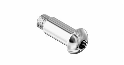 Architectural Sex Bolt: 5/8"-11 Thread Size, 18-8 Stainless Steel, Plain, Button Brl Hd