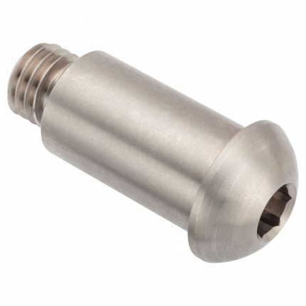 Architectural Sex Bolt: 5/8"-11 Thread Size, 18-8 Stainless Steel, Plain, Button Brl Hd
