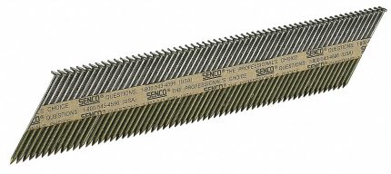 SENCO Framing Nails,2 3/8" L,Plain,PK2500: Framing Nails, Clipped, Smooth, Steel, Plain, 2,500 PK