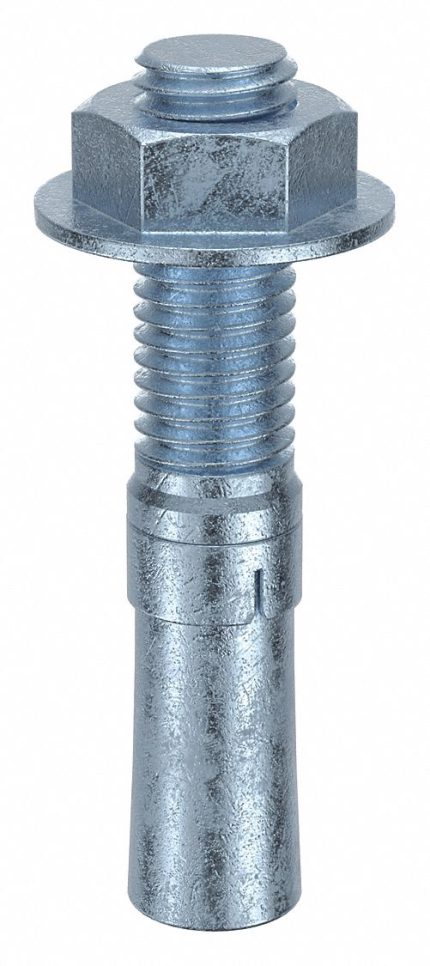 MKT FASTENING Wedge Anchor: 3 1/2 in Overall Lg, 5/8 in Dia, 5/8"-11 Thread Size, Steel, Steel, 5 PK