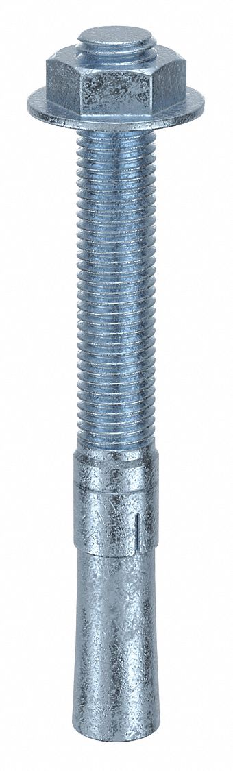 MKT FASTENING Wedge Anchor: 7 in Overall Lg, 3/4 in Dia, 3/4"-10 Thread Size, 4 in Thread Lg, 5 PK