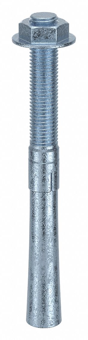 MKT FASTENING Wedge Anchor: 10 in Overall Lg, 7/8 in Dia, 7/8"-9 Thread Size, 4 in Thread Lg, 4 PK