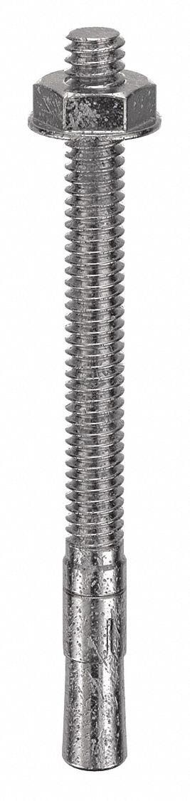 MKT FASTENING Wedge Anchor: 3 1/4 in Overall Lg, 1/4 in Dia, 1/4"-20 Thread Size, Plain, 20 PK