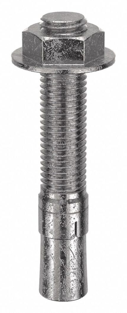 MKT FASTENING Wedge Anchor: 4 3/4 in Overall Lg, 3/4 in Dia, 3/4"-10 Thread Size, Plain, Plain, 5 PK
