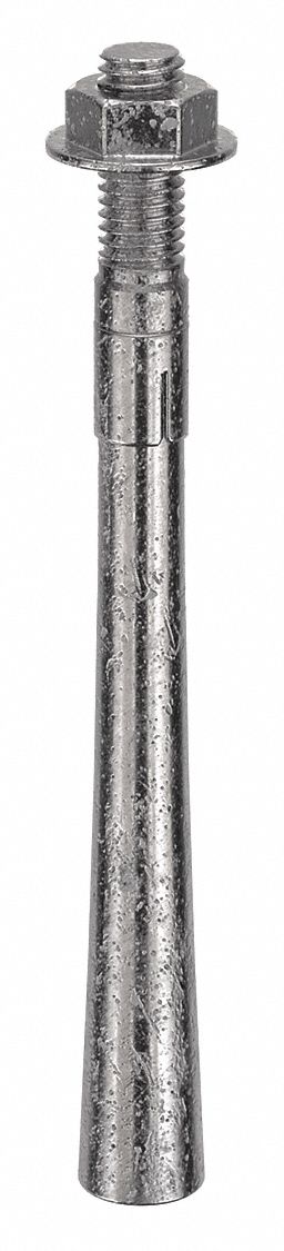 MKT FASTENING Wedge Anchor: 7 in Overall Lg, 1/2 in Dia, 1/2"-13 Thread Size, Stainless Steel, 10 PK