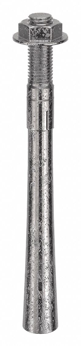 MKT FASTENING Wedge Anchor: 10 in Overall Lg, 3/4 in Dia, 3/4"-10 Thread Size, 2 in Thread Lg, 4 PK