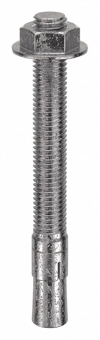 MKT FASTENING Wedge Anchor: 6 in Overall Lg, 5/8 in Dia, 5/8"-11 Thread Size, Stainless Steel, 5 PK
