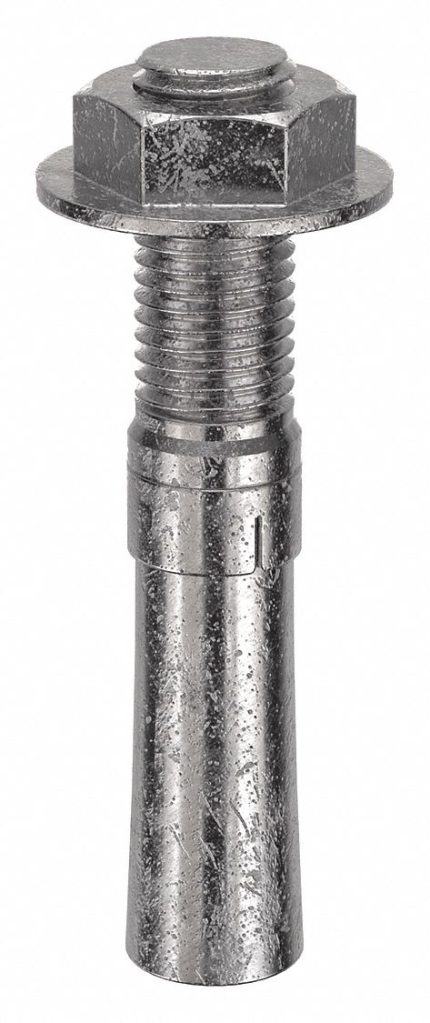 MKT FASTENING Wedge Anchor: 6 in Overall Lg, 1 in Dia, 1"-8 Thread Size, 2 1/4 in Thread Lg, 5 PK