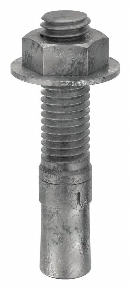 MKT FASTENING Wedge Anchor: 2 3/4 in Overall Lg, 1/2 in Dia, 1/2"-13 Thread Size, Steel, 10 PK
