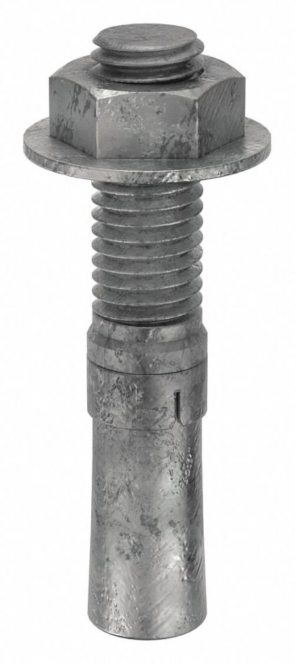 MKT FASTENING Wedge Anchor: 3 1/2 in Overall Lg, 5/8 in Dia, 5/8"-11 Thread Size, Steel, Steel, 5 PK