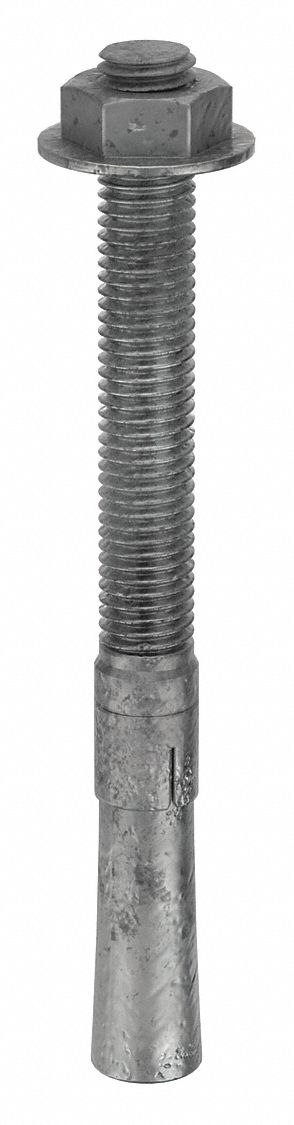 MKT FASTENING Wedge Anchor: 7 in Overall Lg, 5/8 in Dia, 5/8"-11 Thread Size, 4 in Thread Lg, 5 PK
