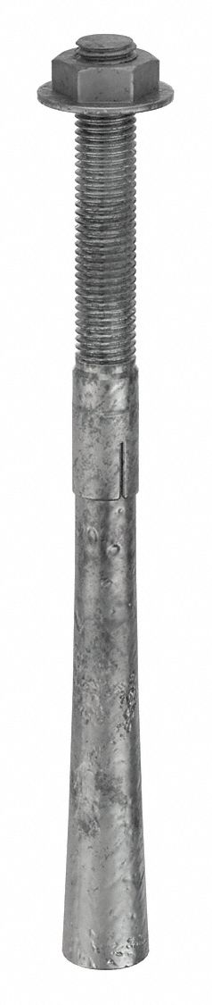 MKT FASTENING Wedge Anchor: 12 in Overall Lg, 3/4 in Dia, 3/4"-10 Thread Size, 4 in Thread Lg, 4 PK