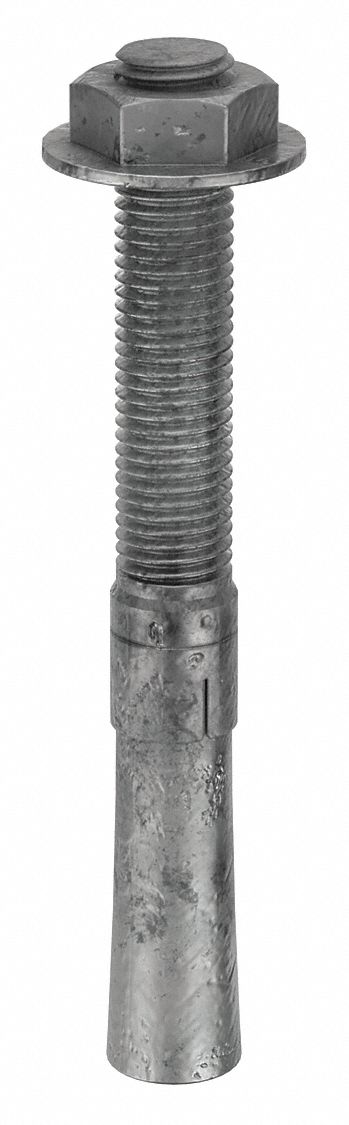 MKT FASTENING Wedge Anchor: 8 in Overall Lg, 7/8 in Dia, 7/8"-9 Thread Size, 4 in Thread Lg, 4 PK