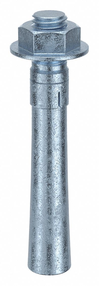 MKT FASTENING Wedge Anchor: 4 3/4 in Overall Lg, 5/8 in Dia, 5/8"-11 Thread Size, Steel, Steel, 5 PK