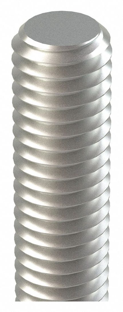 Fully Threaded Stud: #10-32 Thread Size, Stainless Steel, 18-8, Plain, 4 in Overall Lg, 10 PK