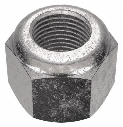 Lock Nut: Nylon Insert, 5/8"-18 Thread Size, Stainless Steel, 18-8, Plain, 15/16 in Hex Wd, 10 PK