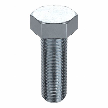 Hex Head Cap Screw: Steel, Grade 2, Zinc Plated, 3/4"-10, Coarse, 2 1/4 in lg, Fully Threaded, 5 PK