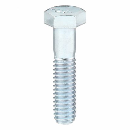 Hex Head Cap Screw: Steel, Grade 5, Zinc Plated, 5/16"-18, Coarse, 1 3/8 in lg, Inch, 100 PK
