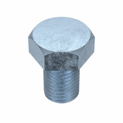 Hex Head Cap Screw: Steel, Grade 5, Zinc Plated, 1"-8, Coarse, 1 1/2 in lg, Globally Sourced, 5 PK