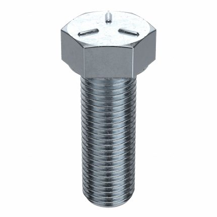 Hex Head Cap Screw: Steel, Grade 5, Zinc Plated, 7/16"-20, Fine, 1 in lg, Made in USA*, Inch, 25 PK
