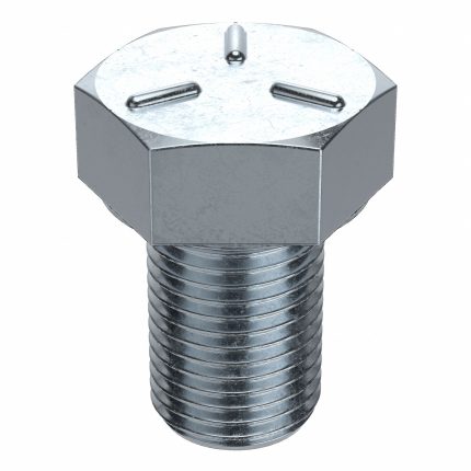 Hex Head Cap Screw: Steel, Grade 5, Zinc Plated, 1/2"-20, Fine, 3/4 in lg, Made in USA*, Inch, 25 PK