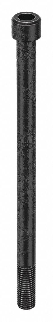 Socket Head Cap Screw: 3/4"-10 Thread Size, 12 in Lg, Std, Black Oxide, Steel, 0.75 in Head Ht
