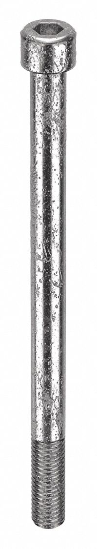 Socket Head Cap Screw: 1/2"-13 Thread Size, 7 1/2 in Lg, Std, Plain, Stainless Steel, 18-8, 5 PK