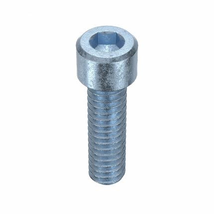 Socket Head Cap Screw: 1/4"-20 Thread Size, 7/8 in Lg, Std, Zinc Plated, Steel, 100 PK