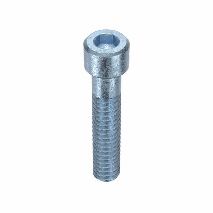Socket Head Cap Screw: 1/4"-20 Thread Size, 1 1/4 in Lg, Std, Zinc Plated, Steel, 100 PK