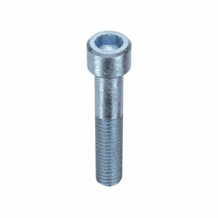 Socket Head Cap Screw: 3/8"-16 Thread Size, 2 in Lg, Std, Zinc Plated, Steel, 5/16 in Drive, 25 PK