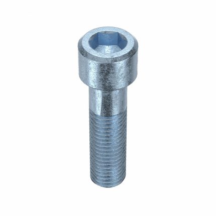 Socket Head Cap Screw: 3/8"-16 Thread Size, 4 in Lg, Std, Zinc Plated, Steel, 5/16 in Drive, 10 PK