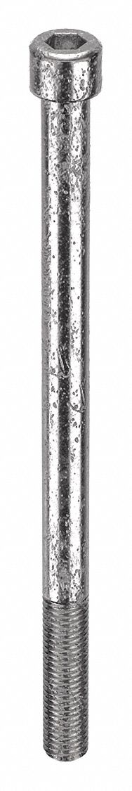 Socket Head Cap Screw: 1/4"-28 Thread Size, 4 in Lg, Std, Plain, Stainless Steel, 18-8, 25 PK