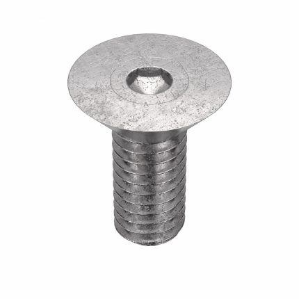 Socket Flat Head Screw: 5/16"-18 Thread Size, 1/2 in Lg, Flat, Plain, Stainless Steel, 18-8, 100 PK