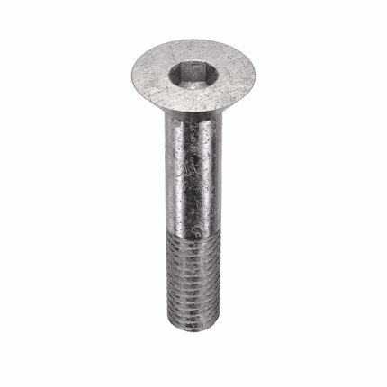 Socket Flat Head Screw: 3/8"-16 Thread Size, 1 3/4 in Lg, Flat, Plain, Stainless Steel, 18-8, 25 PK