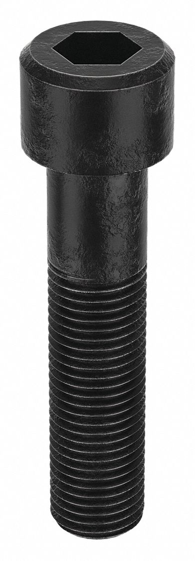 Socket Head Cap Screw: M36-4 Thread Size, 160 mm Lg, Std, Black Oxide, Steel, Class 12.9, 5 PK