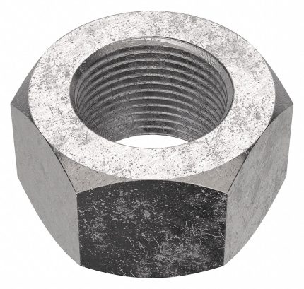 Hex Nut: 1 1/4"-12 Thread, 1 7/8 in Hex Wd, 1 1/16 in Hex Ht, Stainless Steel, 18-8, Plain, 5 PK