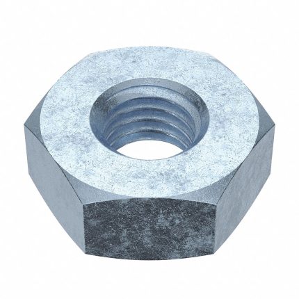 Hex Nut: 1/4"-20 Thread, 7/16 in Hex Wd, 7/32 in Hex Ht, Stainless Steel, 18-8, Plain, 50 PK