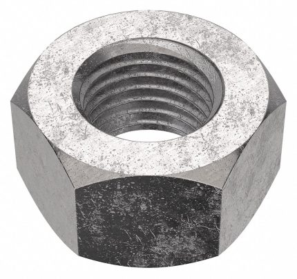 Hex Nut: 7/16"-20 Thread, 11/16 in Hex Wd, 3/8 in Hex Ht, Stainless Steel, 18-8, Plain, 25 PK