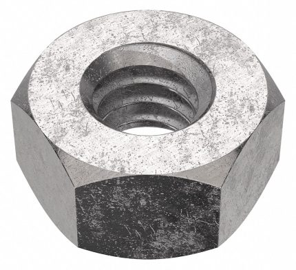 Hex Nut: 1/4"-20 Thread, 7/16 in Hex Wd, 7/32 in Hex Ht, Stainless Steel, 316, Plain, 50 PK