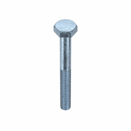 Hex Head Cap Screw: Steel, Grade 5, Zinc Plated, 1/4"-20, Coarse, 2 1/4 in lg, Inch, SAE J429, 50 PK