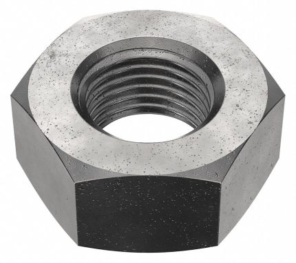 Hex Nut: M10-1.00 Thread, 17 mm Hex Wd, 8 mm Hex Ht, Steel, Class 8, Black Oxide, 100 PK