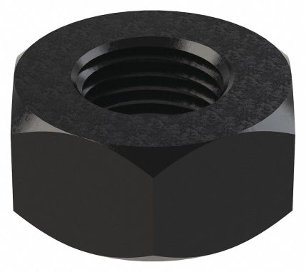 Hex Nut: M10-1.00 Thread, 17 mm Hex Wd, 8 mm Hex Ht, Steel, Class 10, Black Oxide, 100 PK