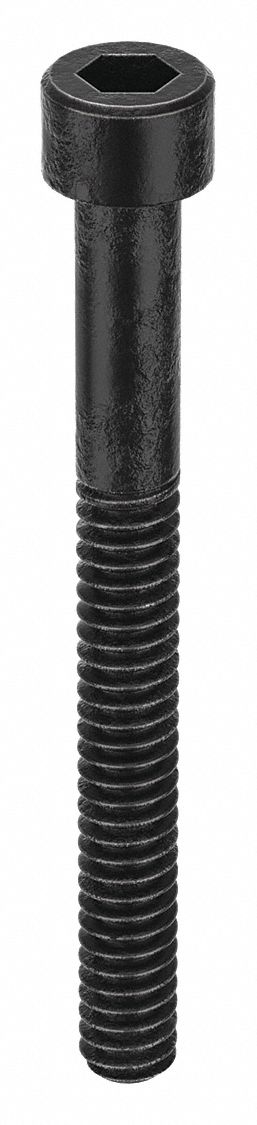 Socket Head Cap Screw: #4-40 Thread Size, 1 1/8 in Lg, Std, Black Oxide, Steel, 100 PK
