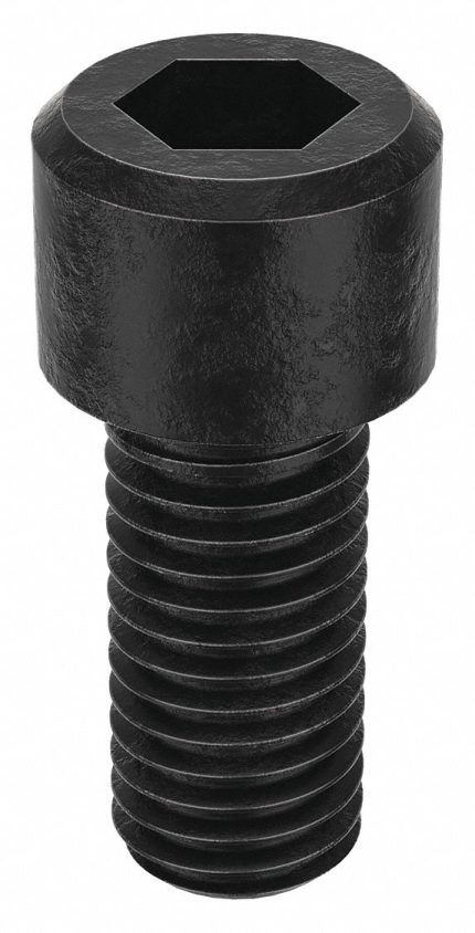 Socket Head Cap Screw: 9/16"-12 Thread Size, 1 1/4 in Lg, Std, Black Oxide, Steel, 10 PK
