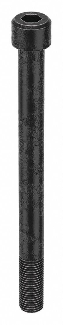 Socket Head Cap Screw: 1 1/4"-7 Thread Size, 15 in Lg, Std, Black Oxide, Steel, 1.25 in Head Ht