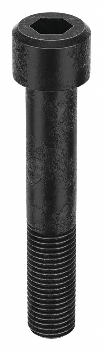 Socket Head Cap Screw: 1 3/8"-6 Thread Size, 8 in Lg, Std, Black Oxide, Steel, 1.375 in Head Ht