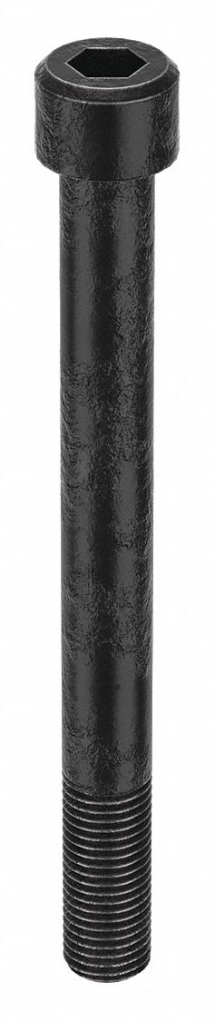 Socket Head Cap Screw: 1 3/8"-6 Thread Size, 14 in Lg, Std, Black Oxide, Steel, 1.375 in Head Ht